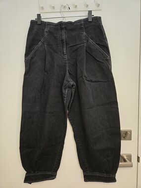 OSKA Denim Barrel Leg Wide Leg Dark Blue Jeans